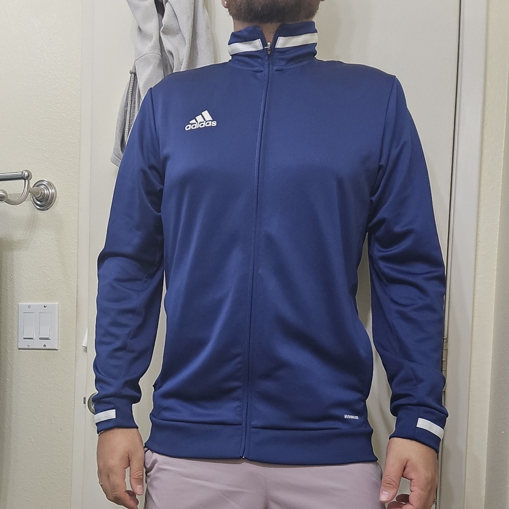 Adidas Aeroready Navy Blue Track Jacket Size L - Picture 6 of 6